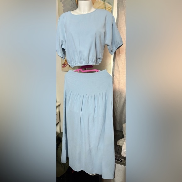 Ecowish 2 piece maxi skirt and crop top, woman’s 2 piece set, size small, new - Picture 2 of 16